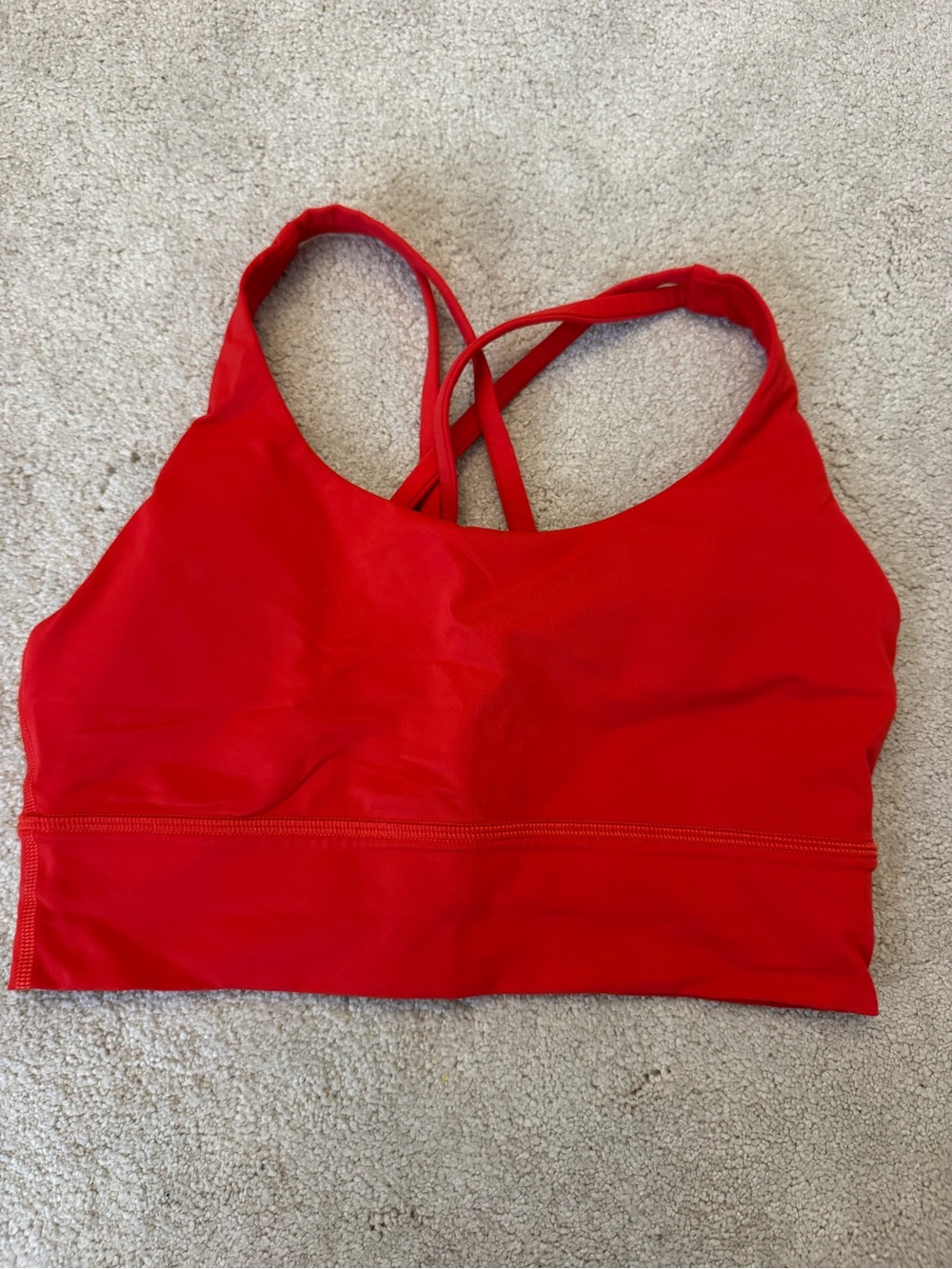 lululemon athletica Red Cross-Back Sports Bra